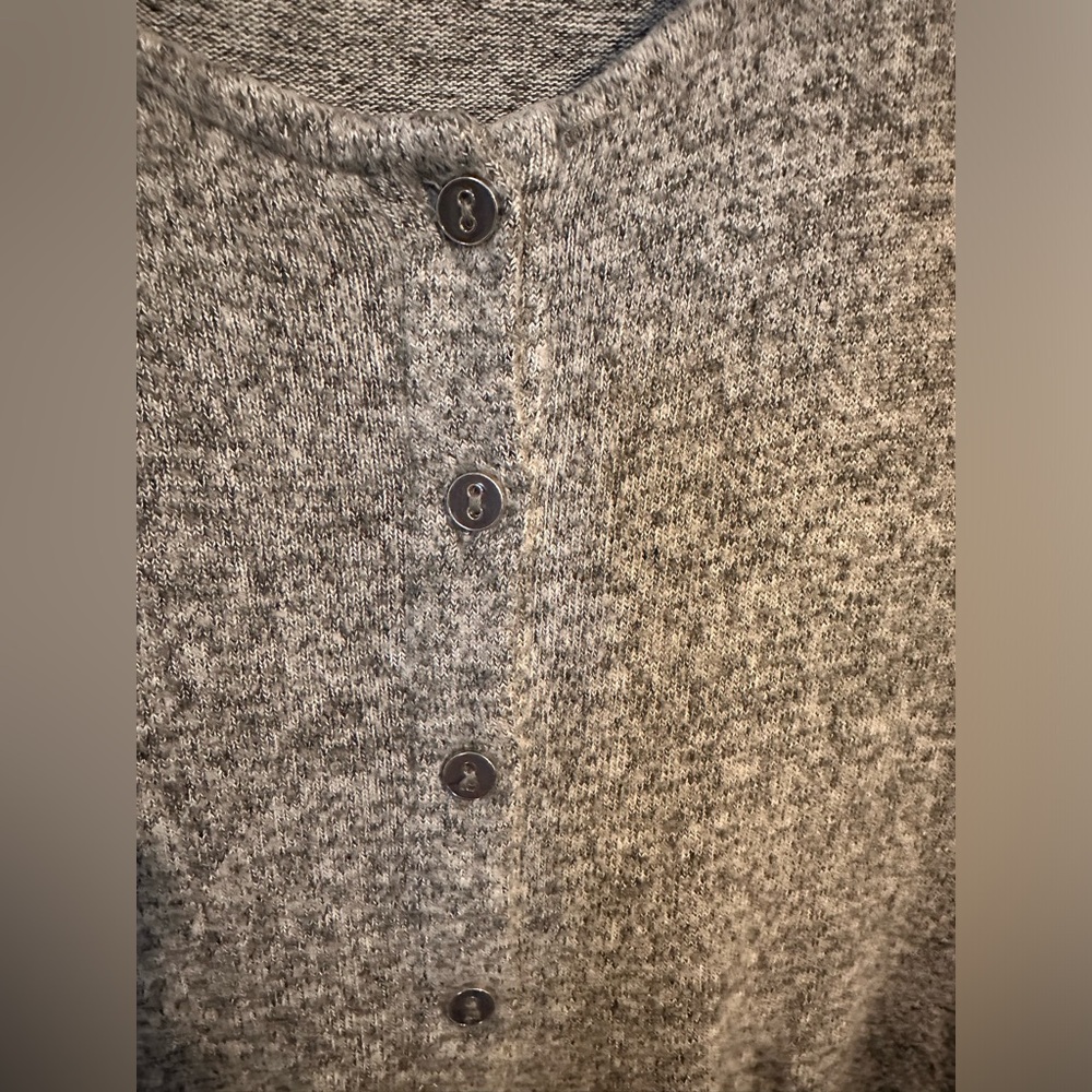 Anthropologie heathered gray knit comfort jumpsuit - Picture 4 of 9